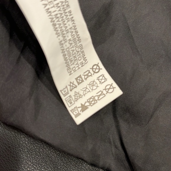 Zara Black Faux Leather‎ Moto Jacket Lapel Collar Zip Front Juniors 13/14 = SP - Picture 12 of 13